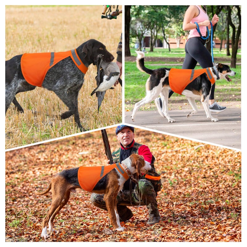 Vizbrite Dog Jacket High Visibility Safety Reflective Dog Vest for Small Medium Large Dogs (Medium, Orange) - Image 5